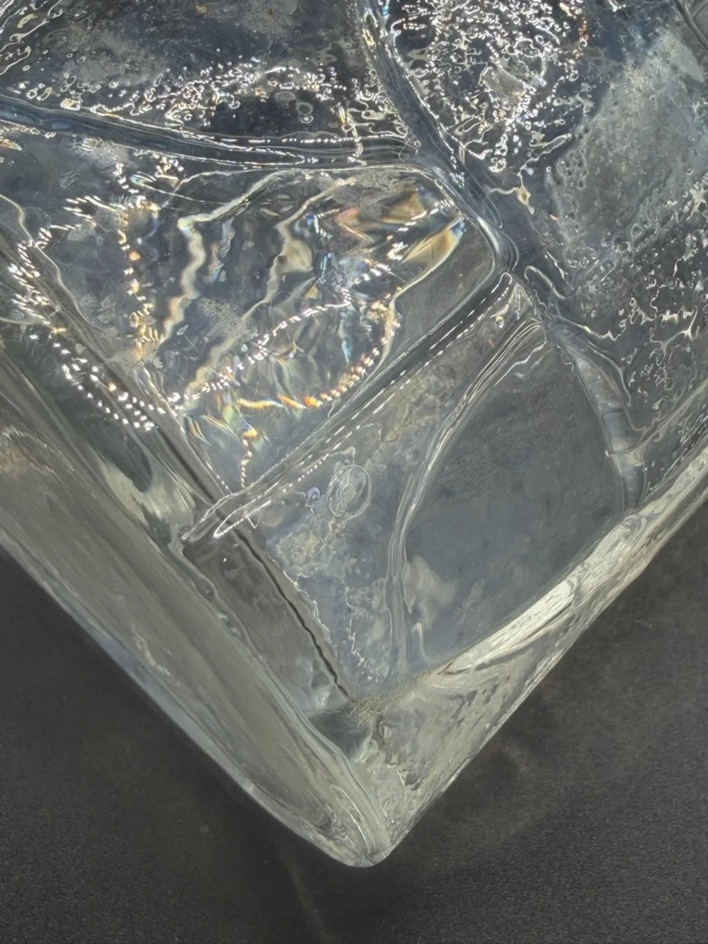 Vintage Mid Century Modern MCM Clear Glass Art Deco Style Pitcher Pourer Vessel